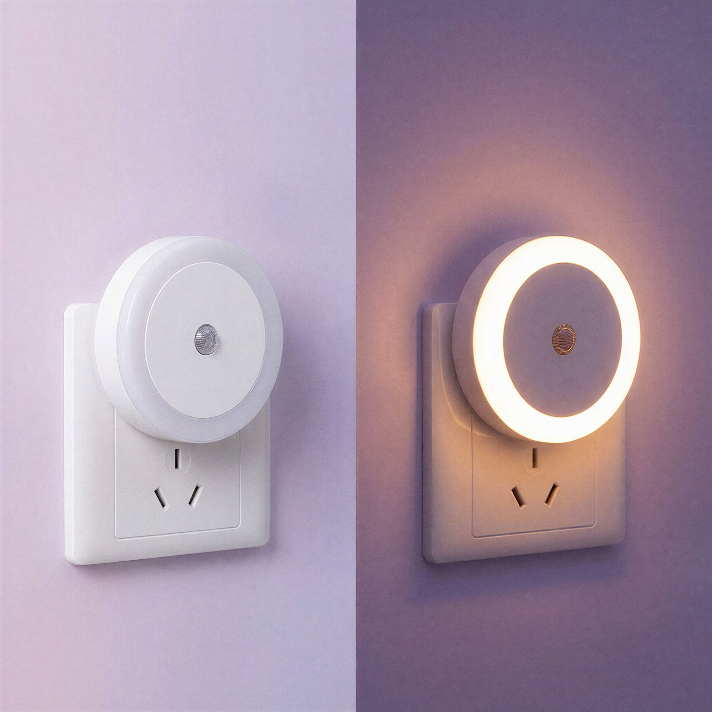 Round Smart Light Sensing Night Light
